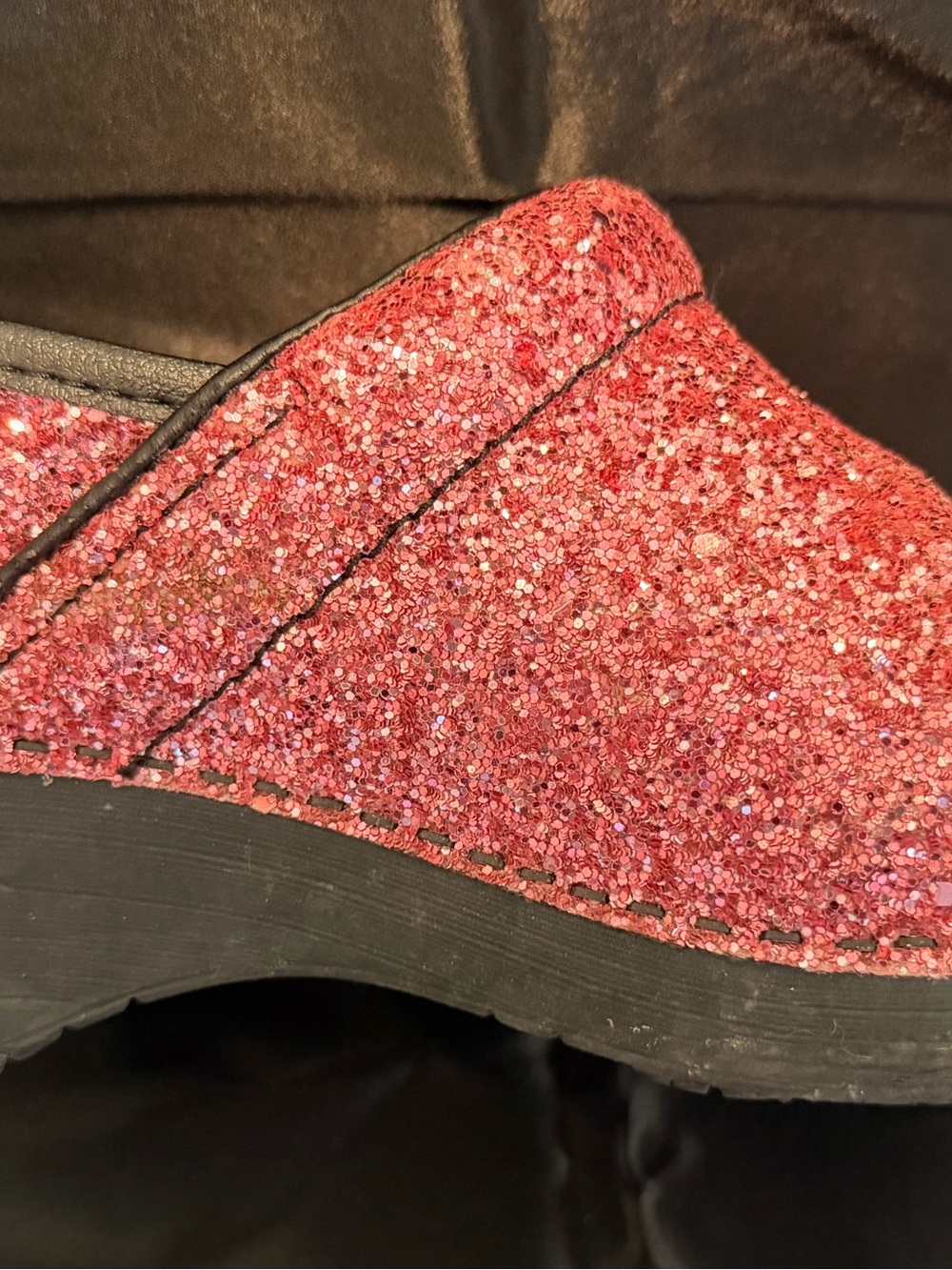Women’s Dansko Sparkling Pink Clogs - Glitter Slip-On Shoes Size 39 - Picture 5 of 15
